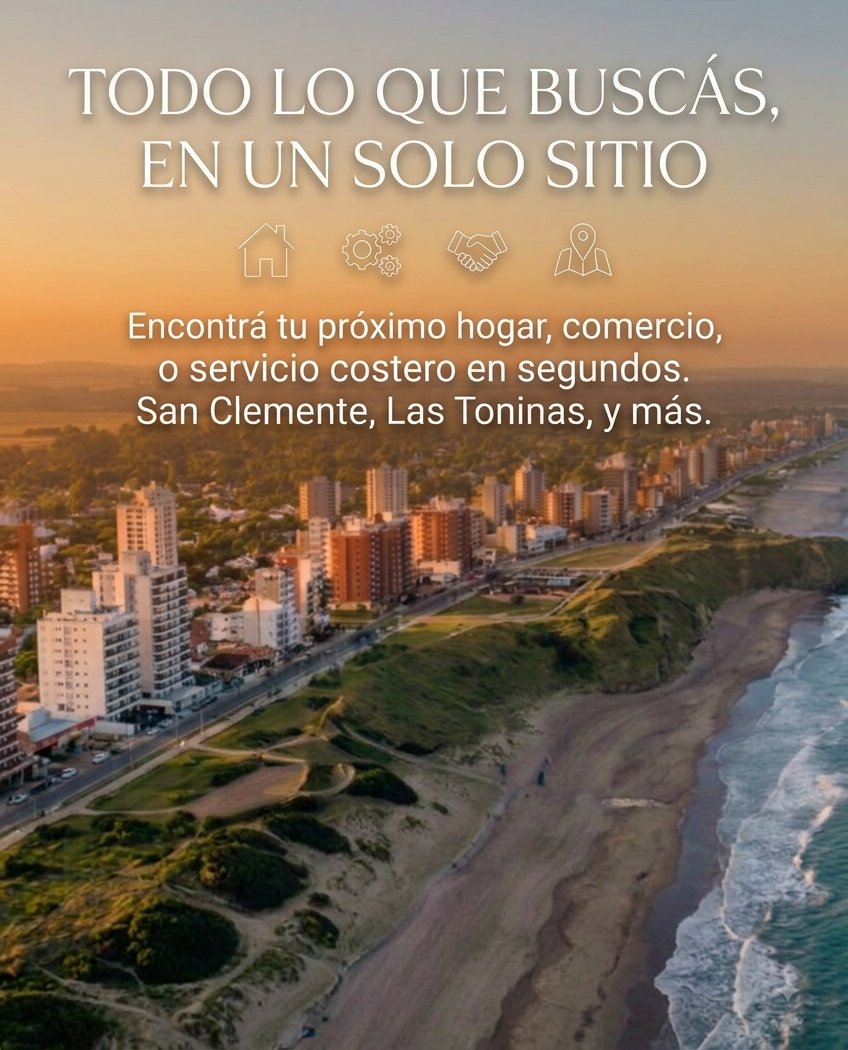 Vista aérea de la costa atlántica al atardecer